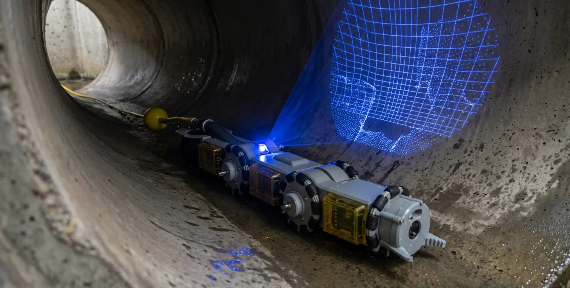PR100: a tethered robot that inspects pipework — and retrieves what fell in